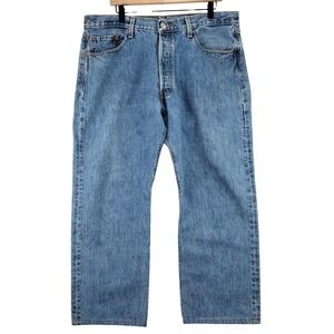 Levi Strauss 501‎ Button Fly Jeans Blue Denim Men W38 L30